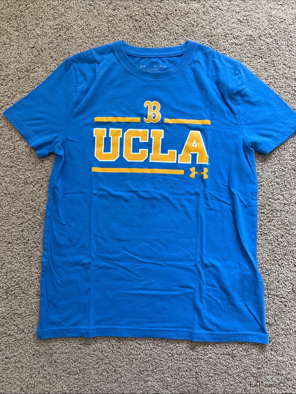 Under Armour Blue Tee with Gold UCLA Chest Logo